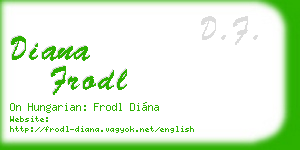 diana frodl business card